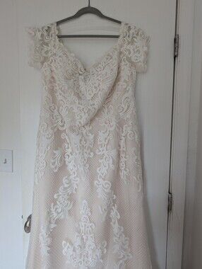 Galina Off The Shoulder Ivory Wedding Gown